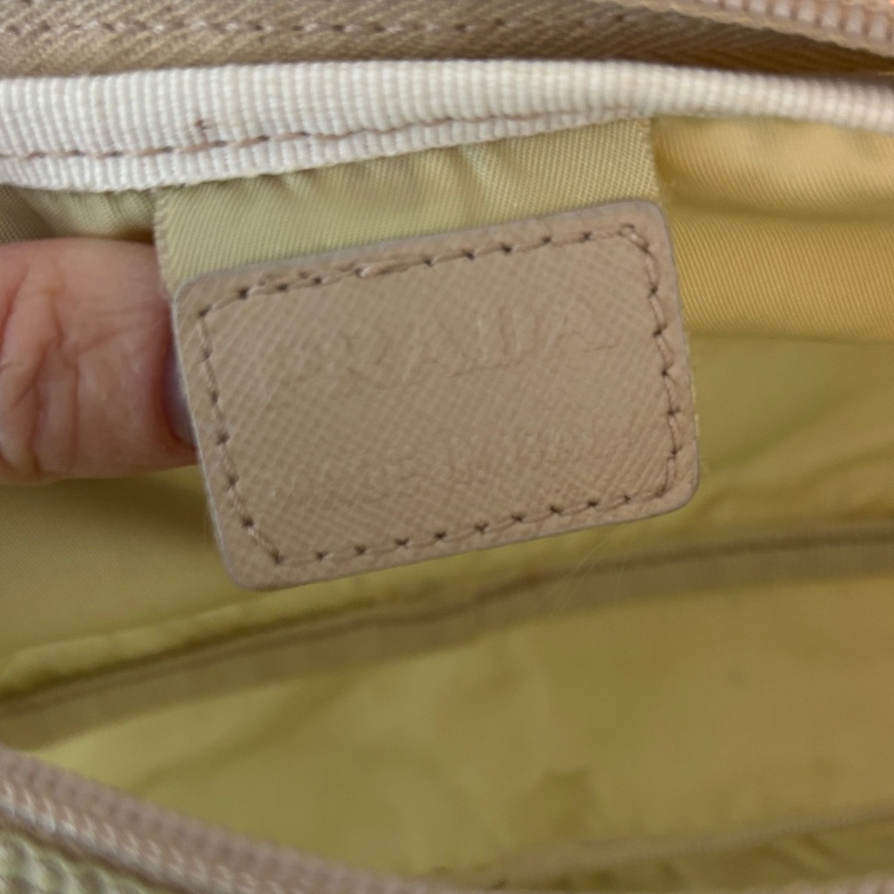 Prada Light Yellow Nylon Pouch - Picture 4 of 5
